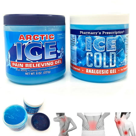 Ice Analgesic Gel Menthol Muscle Rub Pain Relief Cream 8 Oz Jar Sore Strained