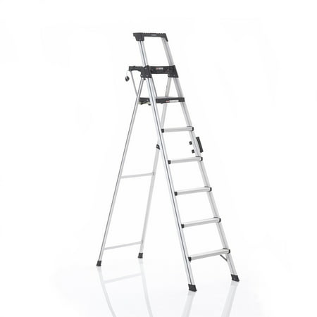 Cosco 8 Ft. Signature Series Aluminum Folding Step Ladder 300 Lb. Type IA (12 Ft. Max Reach)