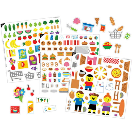 Playmonster Colorforms Market Picture Playsets W/ 200+ Restickable Shapes