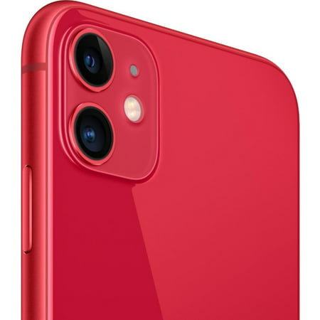 Restored Apple iPhone 11 64GB Fully Unlocked (Verizon + Sprint + GSM Unlocked) - Red (Refurbished), Red