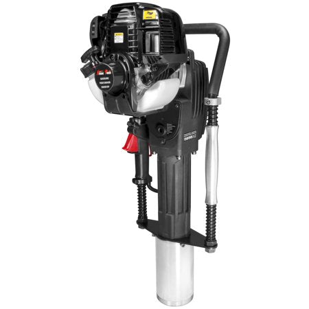 XtremepowerUS 38cc T-Post Driver Fence Post Driver Gas-Powered Piling Set 4-Stroke EPA Motor w/ Rolling Case, Black, 4-Stroke Engine