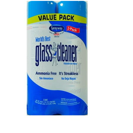 Item is Sprayway World's Best Glass Cleaner, 2 ct, 19 oz