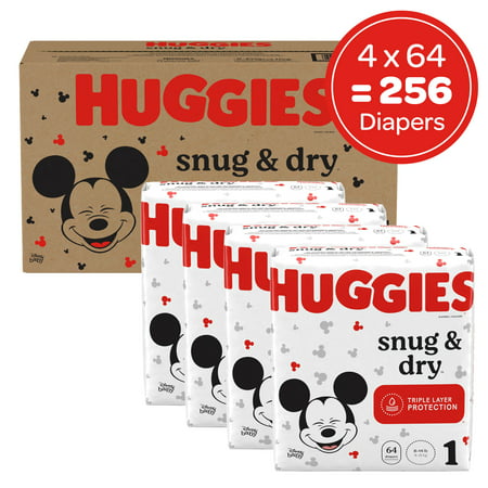 Huggies Snug & Dry Baby Diapers (Choose Your Size & Count)