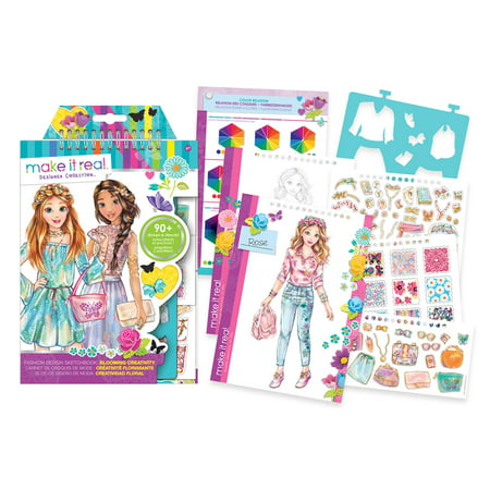 Fashion Design Sketchbook: Blooming Creativity, Kids Fashion Craft Kit