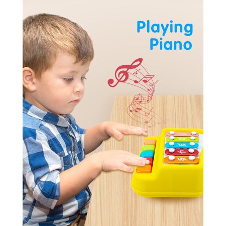 UNIH Baby Piano Xylophone Toy Musical Instrument5 keyboard,