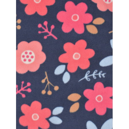 Gerber Baby & Toddler Girls Microfleece Blanket Sleeper Pajamas, 2-Pack (0/3 Months-5T), Floral, 3-6 Months