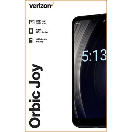 Verizon Orbic Joy LTE, 32GB, Black ? Prepaid Smartphone