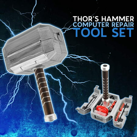 Marvel Avengers Thor's Hammer 30-Piece Tool Set | Mjolnir Toolbox All-In-One Kit