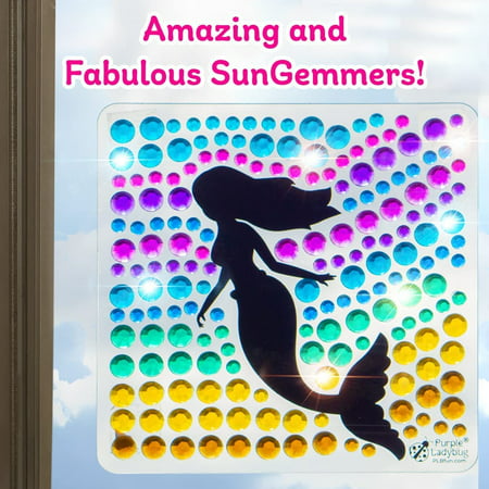 Big Mermaid & Dolphin Diamond Window Art Suncatcher Kit for Kids 6-8 & 9+, Fun Arts and Crafts for Girls Ages 8-12, Birthday Gifts