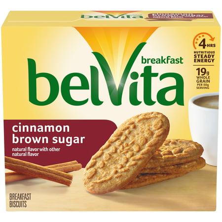 belVita Cinnamon Brown Sugar Breakfast Biscuits, 5 Packs (4 Biscuits Per Pack)