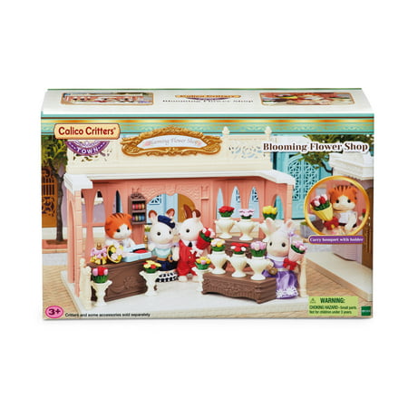 Calico Critters Town Series Blooming Flower Shop, Fashion Dollhouse Playset with Furniture and Accessories