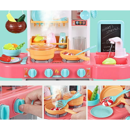 Kitchen Set for Kids Mundo Toys Pretend Play Set Cook W Sound Light - Pink