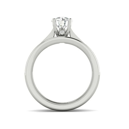 5/8 Carat TW Diamond Bridal Set in 10k White Gold (G-H Color, I1-I2 Clarity, Engagement ring and Wedding Band), 10