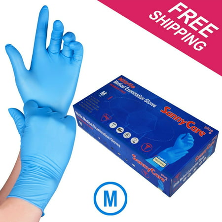 100 SunnyCare Nitrile Medical Exam Gloves Powder Free Chemo-Rated (Non Vinyl Latex) Size:Medium