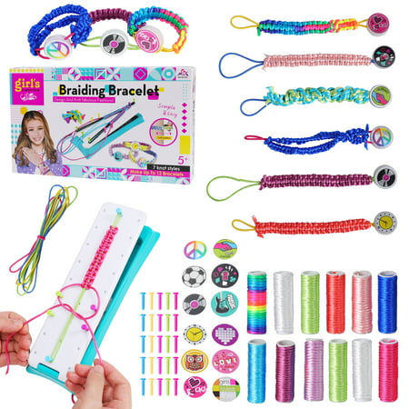 Bracelet Making Kit for Girls, DIY Friendship Arts and Crafts Toys, Christmas Birthday Gifts for 6-12 Years Old KidsMulticolor,