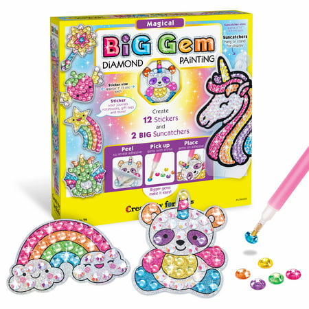 Creativity for Kids Big Gem Diamond Painting Magical - Child Craft Kit for Boys and Girls
