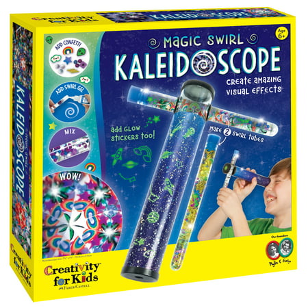 Creativity for Kids Magic Swirl Kaleidoscope - Child Craft Kit for Boys and Girls (10 Pieces)