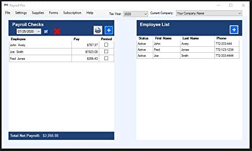 Payroll PRO Payroll Software for Windows 10 - CD - Includes 12 Month License