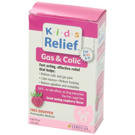 Homeolab USA Kids Relief Gas & Colic Oral Liquid - Raspberry Flavor