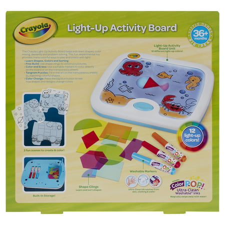 Crayola Light Up Activity Board Art Coloring Kit, Holiday Gift for Girls & Boys, Beginner Child