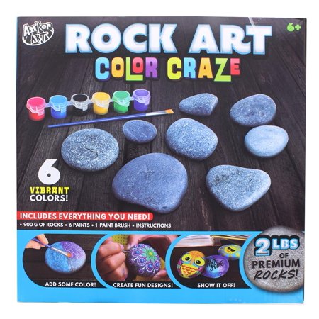 Rock Art Color Craze DIY Craft Kit | Includes 2 lbs of Premium Rock