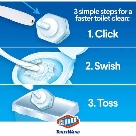 Clorox ToiletWand Disinfecting Refills, Disposable Wand Heads - 30 Count