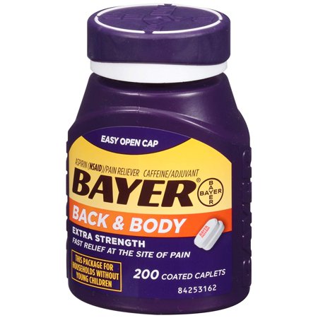 Bayer Aspirin, Back & Body, 500 mg, Coated Tablets, 200 count