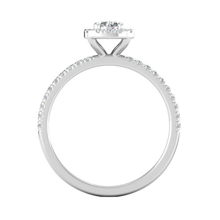 1/2ctw Diamond Halo Engagement Ring in 10k White GoldWhite Gold,