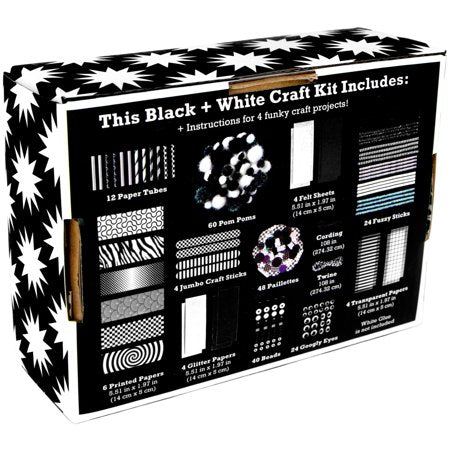 Smarts & Crafts Make Your Own Black and White Craft Kit (233 Pieces)