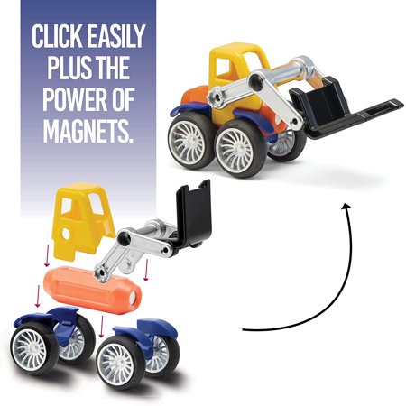 Play Brainy Magnetic Toy Cars Set for Boys and Girls - Brilliant Educational Toys for Toddlers and Preschoolers - Montessori Toy is Load of Fun & Helps with Developmental Skills - 42 Piece Set