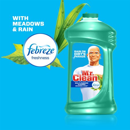 Mr. Clean Liquid All Purpose Cleaner, Meadows and Rain, 90 fl oz