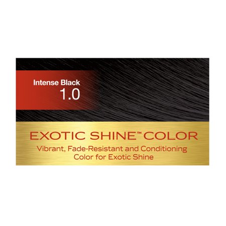 Creme of Nature Exotic Shine Color Intense Black 1.0 Permanent Hair Color, 1 ApplicationBlack,