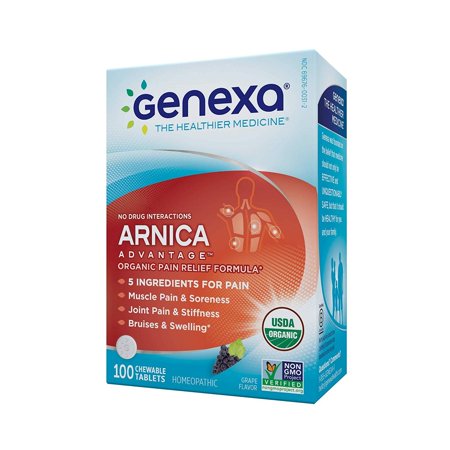 Genexa Arnica Pain Relief Organic Chewable Tablets 100 Ct.