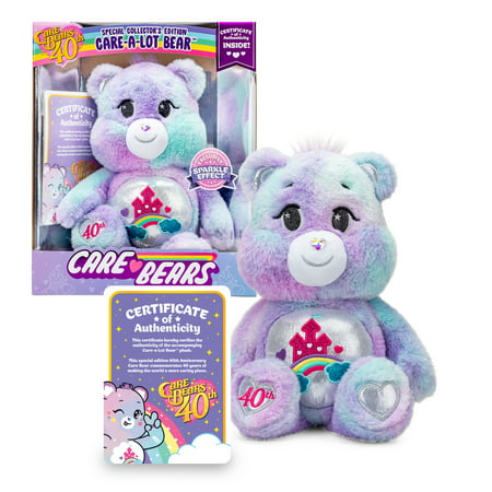 Care Bears Care A Lot Bear 40th Anniversary Plush - Special Collector's Edition