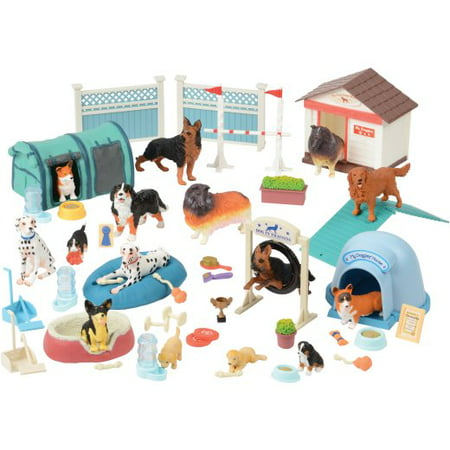 Constructive Playthings Kids Dog Agility Academy 51-Piece Playset, Ages 4+