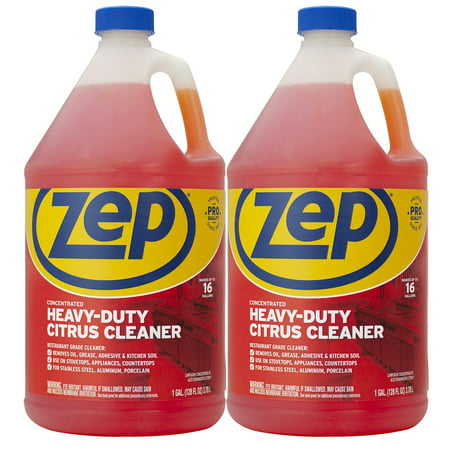 Zep Heavy-Duty Citrus Cleaner and Degreaser 128 Ounce ZUCIT128CA (Case of 2), Pack of 2