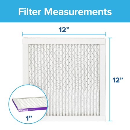 Filtrete by 3M 12x12x1, MERV 12, Allergen, Bacteria & Virus HVAC Air and Furnace Filter, 1500 MPR, 1 Filter