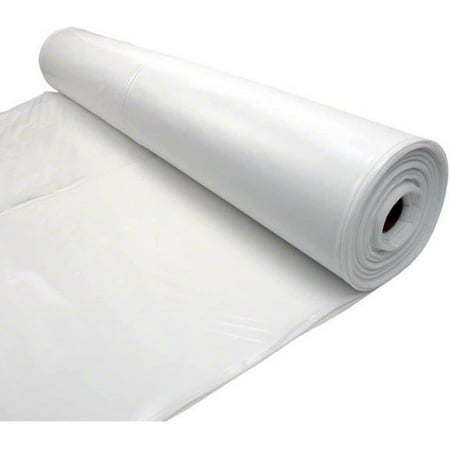 Farm Plastic Supply - White Plastic Sheeting - 10 mil - (10' x 100') - Thick Plastic Sheeting, Heavy Duty Polyethylene Film, Drop Cloth Vapor Barrier Covering for Crawl Space?, 10' x 100'