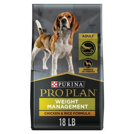 Purina Pro Plan Weight Management Dog Food With Probiotics for Dogs, Chicken & Rice Formula, 18 lb. Bag, 18 lbs