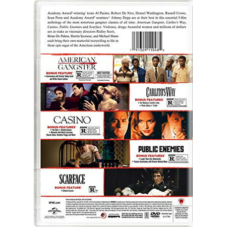 Legendary Gangsters: 5-Movie Collection (American Gangster/Carlito'sWay/Casino/Public Enemies/Scarface) (DVD)