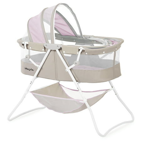 Dream On Me Karley Bassinet, Pink/Gray, Pink and Gray, Bassinet