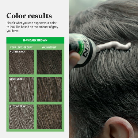 Just For Men Shampoo-in Gray Hair Color, H-45 Dark Brown, 3 PackDark Brown,