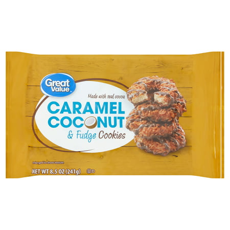Great Value Caramel Coconut & Fudge Cookies, 8.5 oz