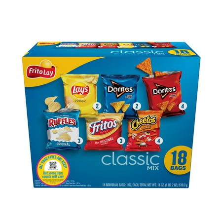 Frito-Lay Snacks Classic Mix Variety Pack, 1 oz, 18 Count (Assortment May Vary), 18 Count - Box
