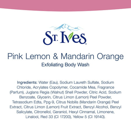 St. Ives Pink Lemon & Mandarin Orange Exfoliating Body Wash 22 oz