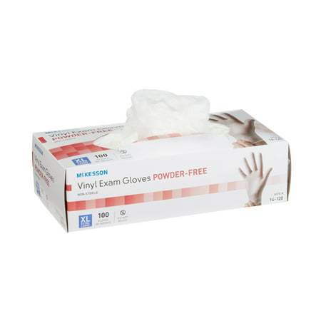 McKesson Exam Glove Powder Free X-LARGE 14-120 100 per Box, XL