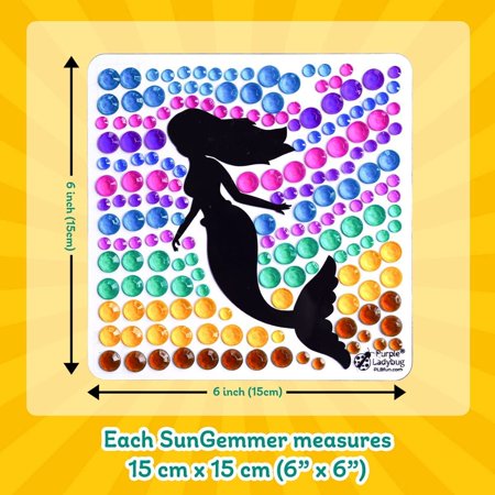 Big Mermaid & Dolphin Diamond Window Art Suncatcher Kit for Kids 6-8 & 9+, Fun Arts and Crafts for Girls Ages 8-12, Birthday Gifts