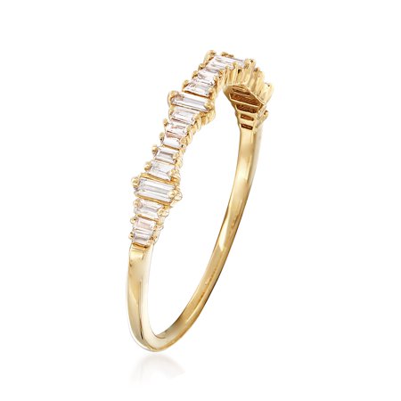 Ross-Simons 0.20 ct. t.w. Baguette Diamond Ring in 14kt Yellow Gold For WomenYellow Gold,