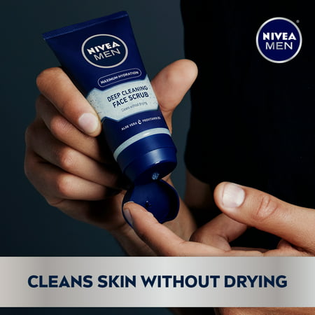 NIVEA Men Maximum Hydration Deep Cleaning Face Scrub 4.4 oz. - 2 Pack, 4.4 oz - 2 Pack