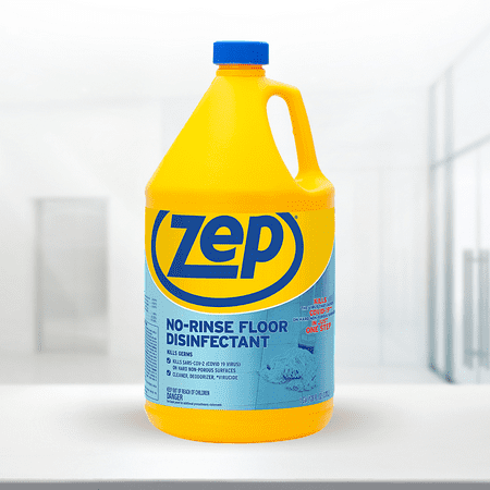 Zep No Rinse Floor Disinfectant 128 oz. Case of 4 Fights Dangerous Bacteria and Viruses (ZUNRS128)